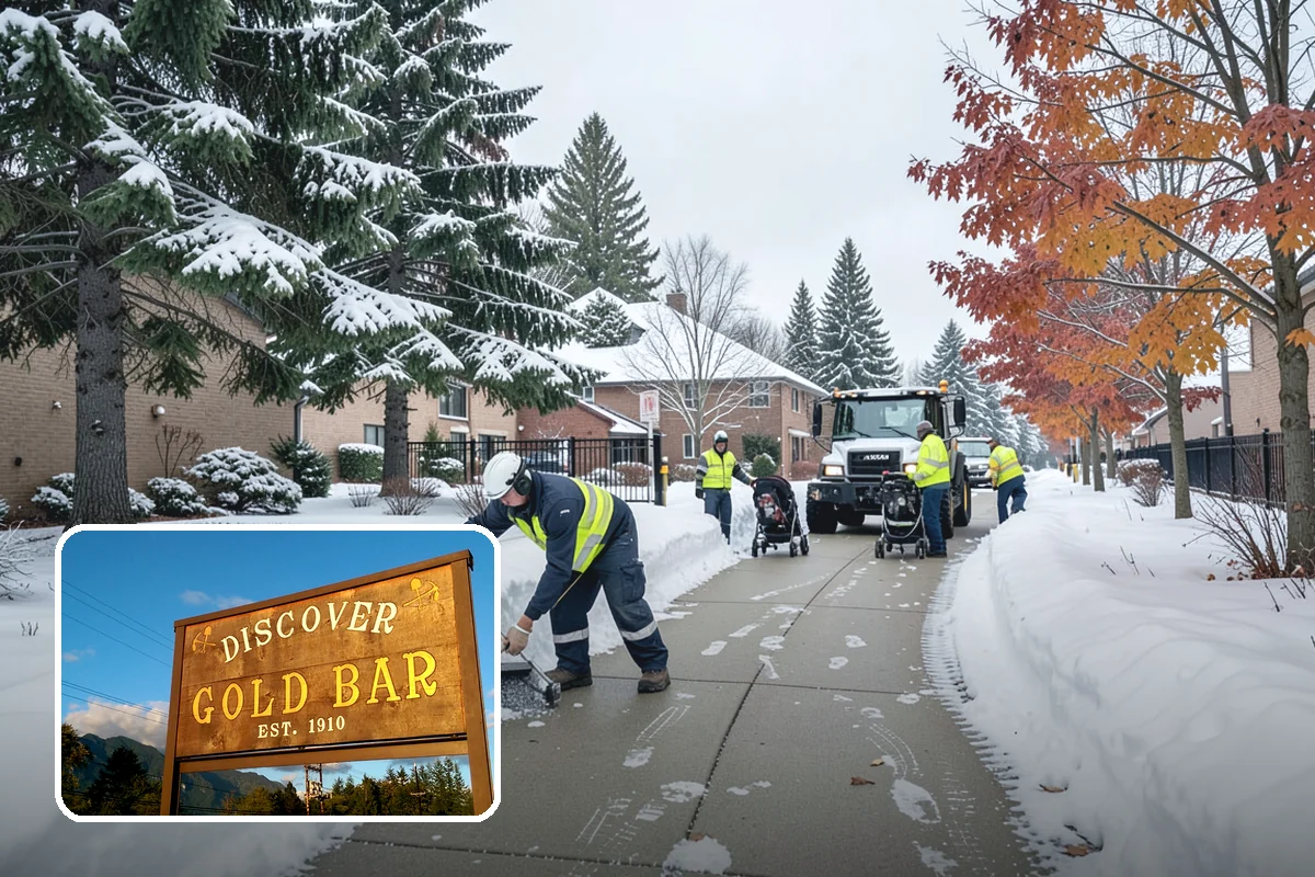 Park & Ride Snow Removal in Gold Bar, Snohomish County, WA - Travel lanes and stalls cleared before dawn
