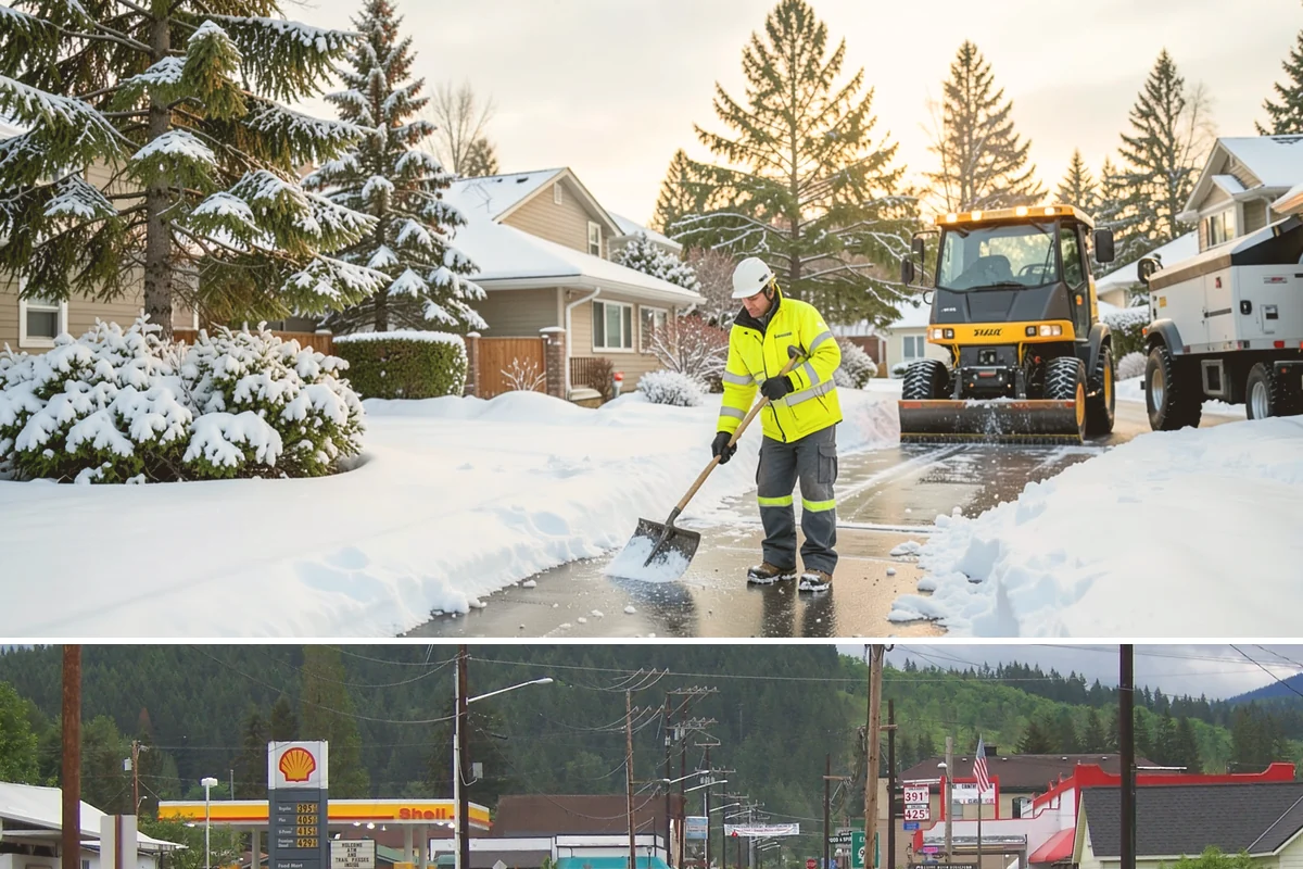 Park & Ride Snow Removal in Granite Falls, Snohomish County, WA - Park-and-ride lots see peak need December through February around commuter freeze mornings.