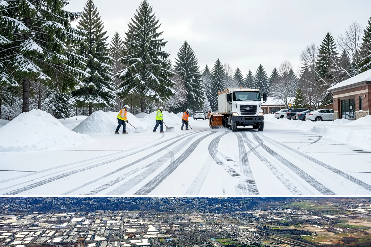 Park & Ride Snow Removal in Kent, King County, WA - Park-and-ride lots see peak need December through February around commuter freeze mornings.