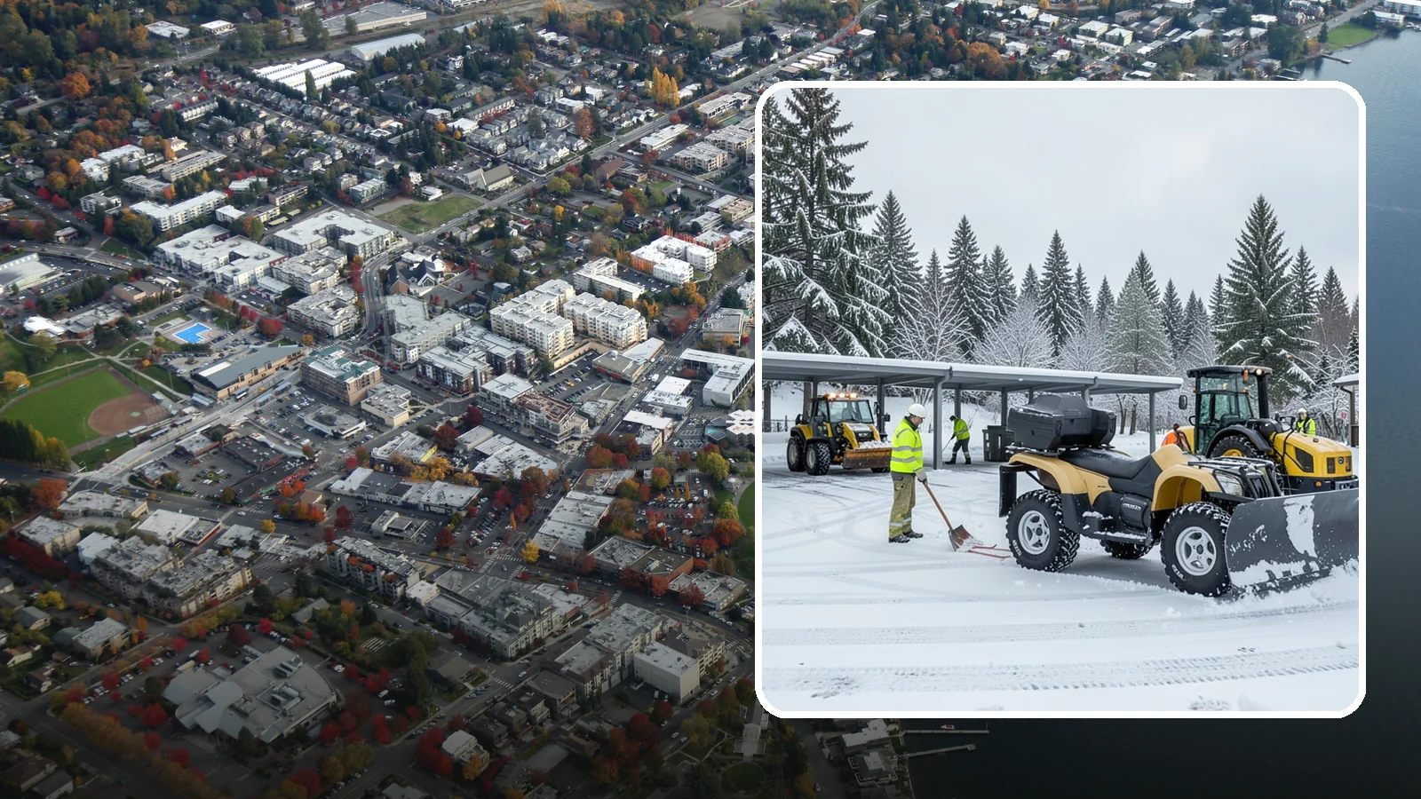 Park & Ride Snow Removal in Kirkland, King County, WA - We clear park-and-ride lots, stalls, and shuttle stops so commuters can leave their cars and catch transit without wading through...