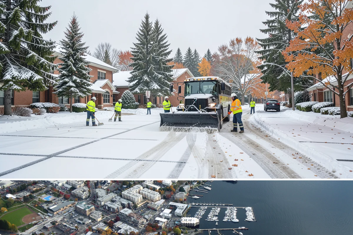 Park & Ride Snow Removal in Kirkland, King County, WA - Park-and-ride lots see peak need December through February around commuter freeze mornings.