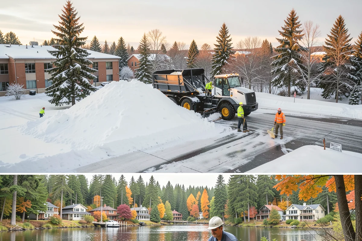 Park & Ride Snow Removal in La Conner, Skagit County, WA - Park-and-ride lots see peak need December through February around commuter freeze mornings.