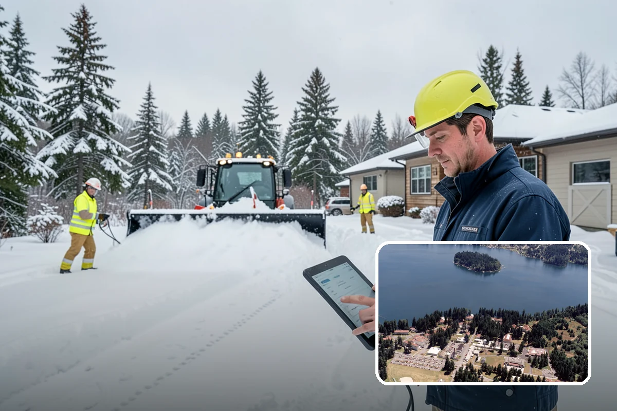 Park & Ride Snow Removal in Lakewood, Pierce County, WA - Travel lanes and stalls cleared before dawn