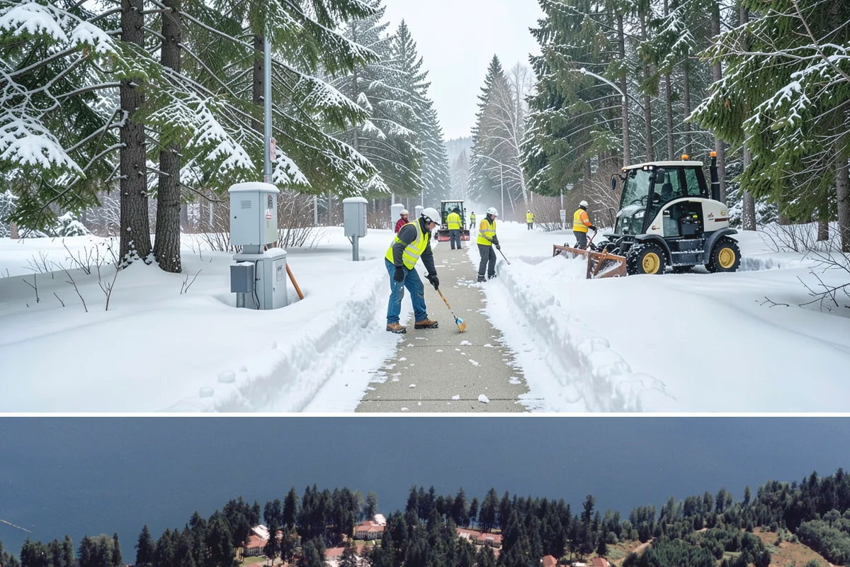 Park & Ride Snow Removal in Lakewood, Pierce County, WA - Park-and-ride lots see peak need December through February around commuter freeze mornings.