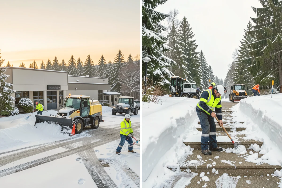 Park & Ride Snow Removal in Langley, Island County, WA - Map lot lanes, stalls, and transit stop pads