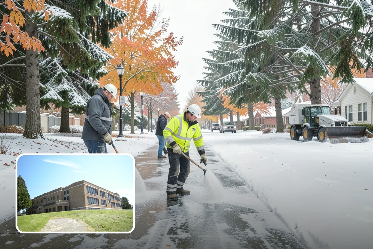 Park & Ride Snow Removal in Maple Valley, King County, WA - Travel lanes and stalls cleared before dawn