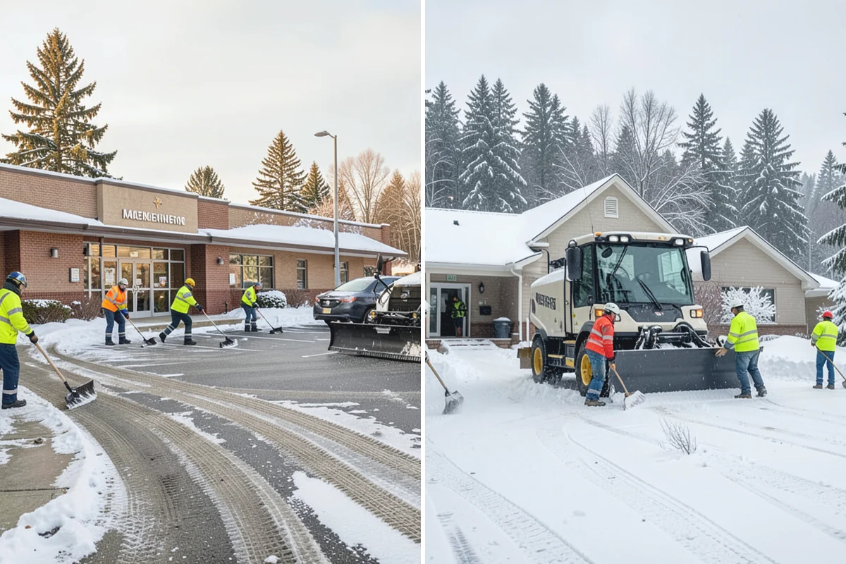 Park & Ride Snow Removal in Marysville, Snohomish County, WA - Map lot lanes, stalls, and transit stop pads