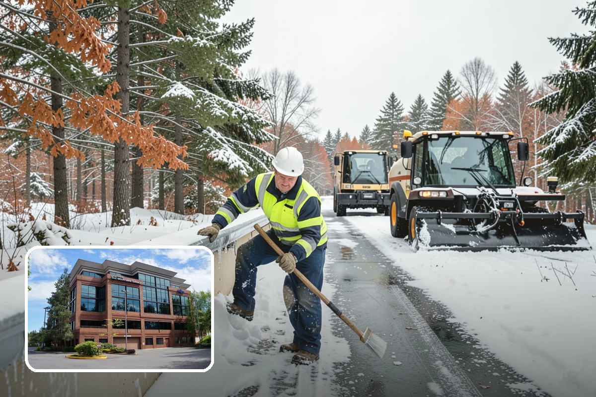 Park & Ride Snow Removal in Mountlake Terrace, Snohomish County, WA - Travel lanes and stalls cleared before dawn