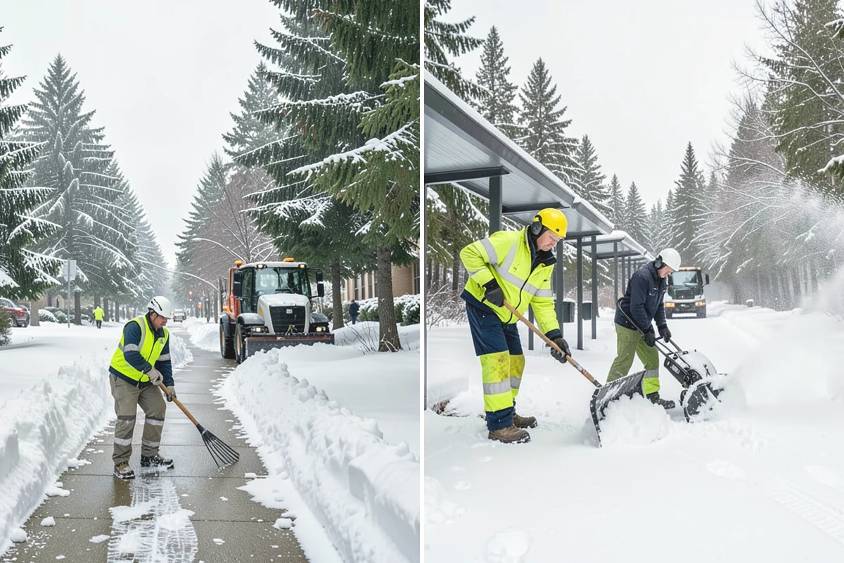 Park & Ride Snow Removal in Mountlake Terrace, Snohomish County, WA - Map lot lanes, stalls, and transit stop pads