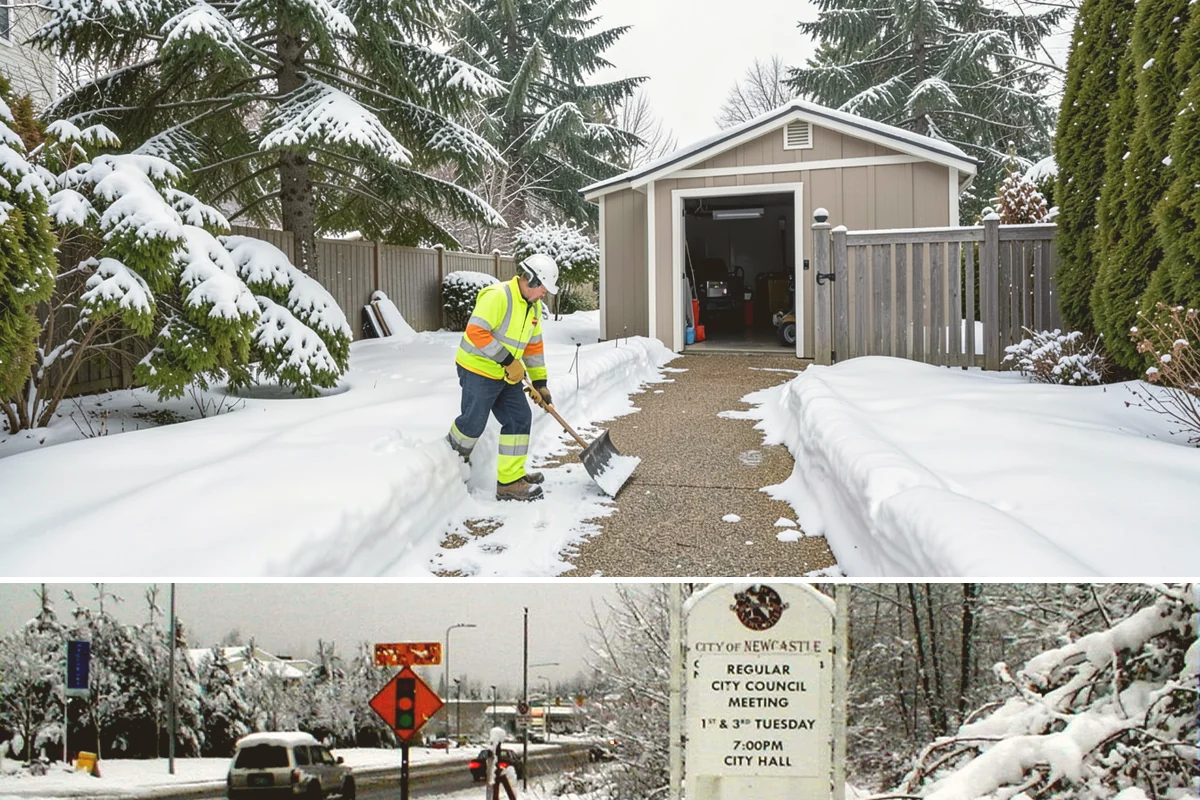 Park & Ride Snow Removal in Newcastle, King County, WA - Park-and-ride lots see peak need December through February around commuter freeze mornings.