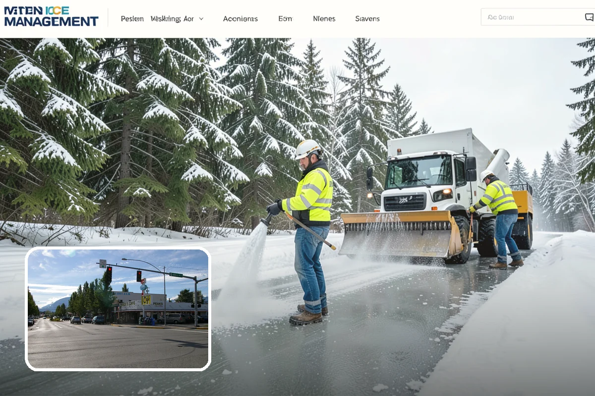 Park & Ride Snow Removal in North Bend, King County, WA - Travel lanes and stalls cleared before dawn