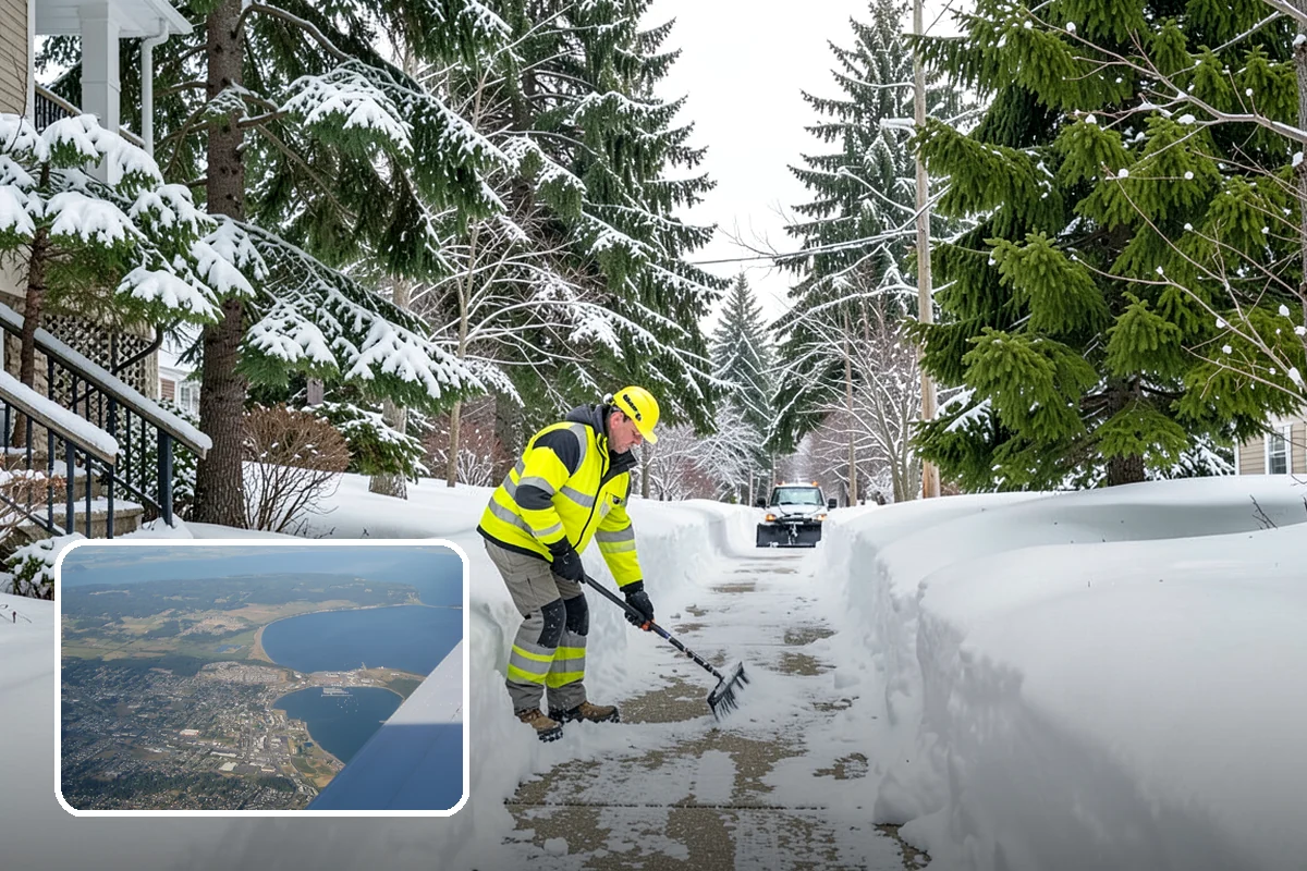 Park & Ride Snow Removal in Oak Harbor, Island County, WA - Travel lanes and stalls cleared before dawn
