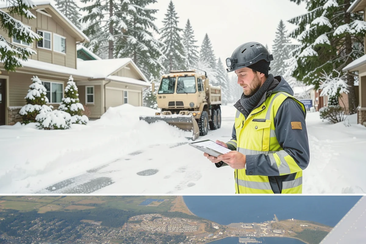 Park & Ride Snow Removal in Oak Harbor, Island County, WA - Park-and-ride lots see peak need December through February around commuter freeze mornings.