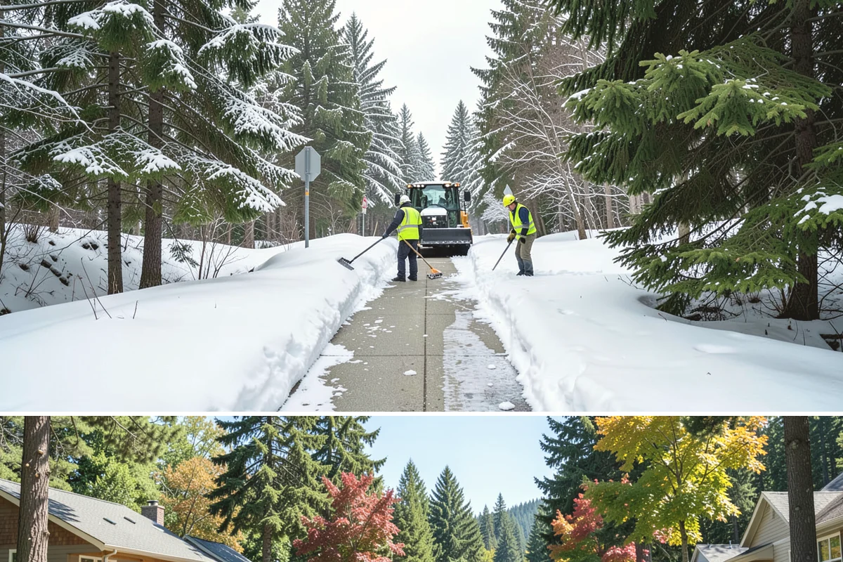 Park & Ride Snow Removal in Orting, Pierce County, WA - Park-and-ride lots see peak need December through February around commuter freeze mornings.