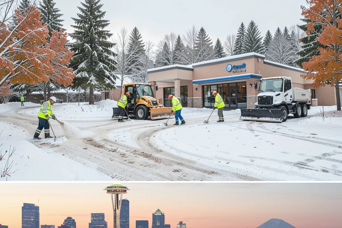 Park & Ride Snow Removal in Seattle, King County, WA - Park-and-ride lots see peak need December through February around commuter freeze mornings.