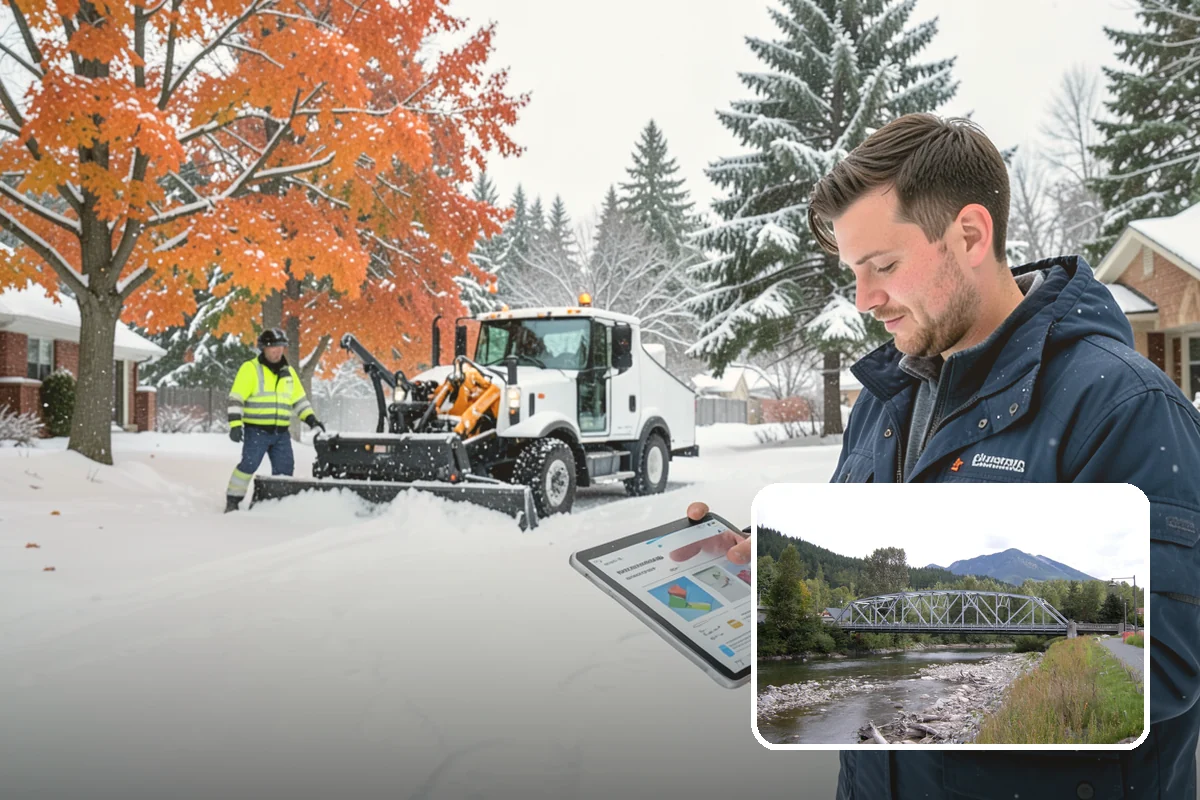Park & Ride Snow Removal in Skykomish, King County, WA - Travel lanes and stalls cleared before dawn