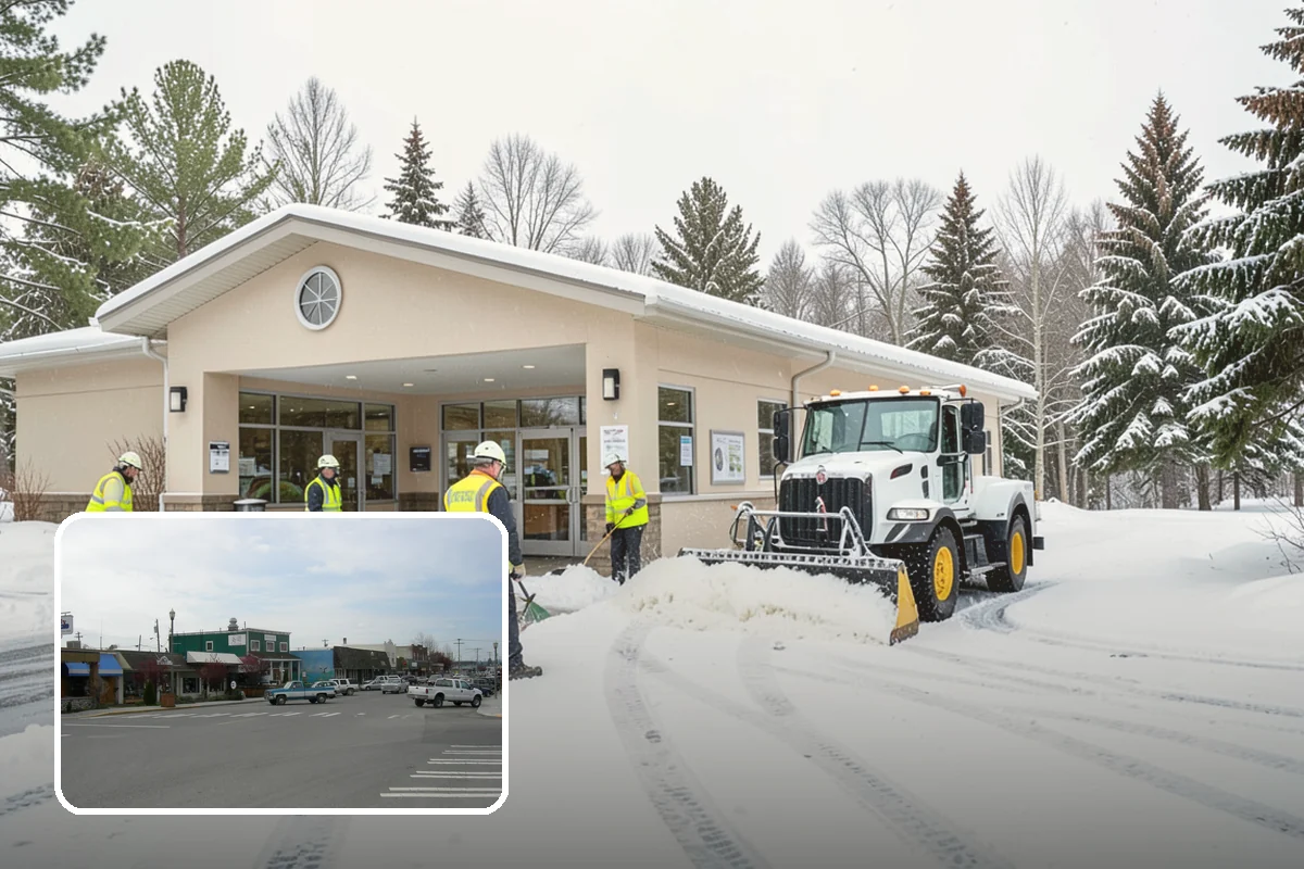 Park & Ride Snow Removal in Stanwood, Snohomish County, WA - Travel lanes and stalls cleared before dawn