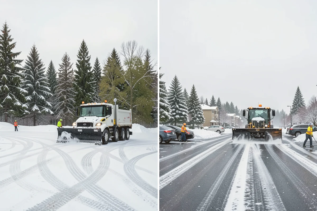 Park & Ride Snow Removal in Stanwood, Snohomish County, WA - Map lot lanes, stalls, and transit stop pads