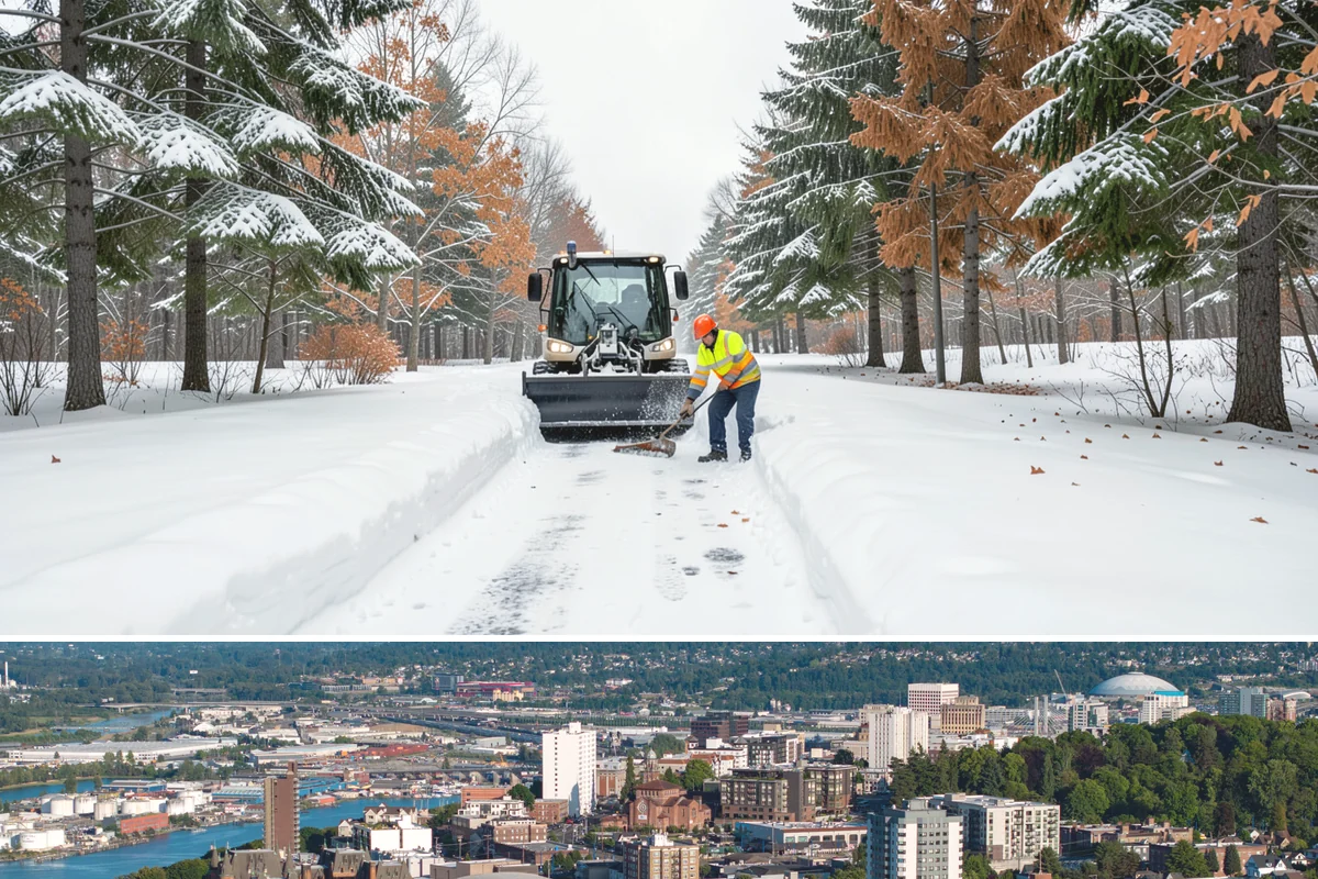 Park & Ride Snow Removal in Tacoma, Pierce County, WA - Park-and-ride lots see peak need December through February around commuter freeze mornings.