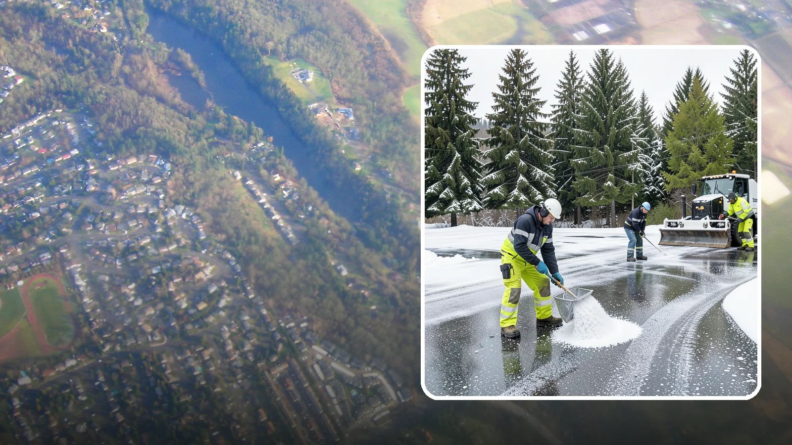 Parking Lot Deicing in Algona, King County, WA - We pre-treat and post-treat commercial lots to stop the black ice that follows Western Washington's freezing rain.
