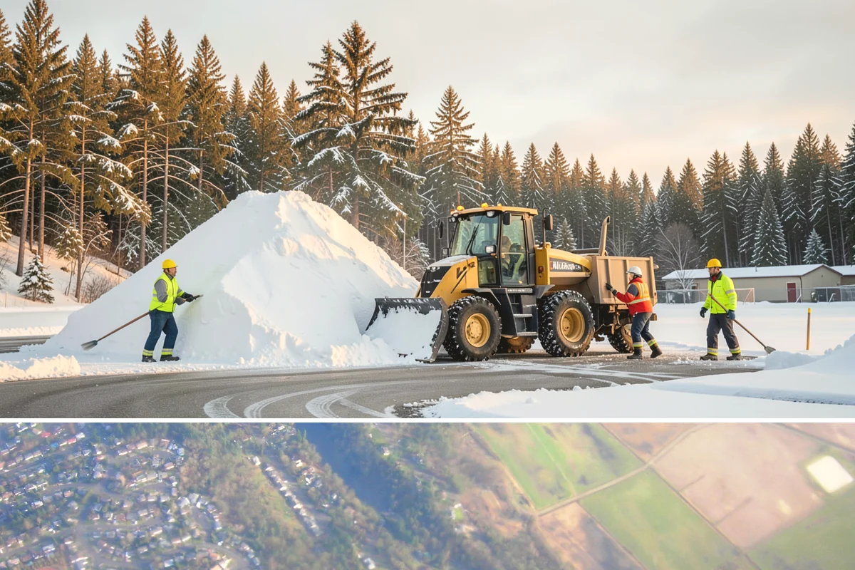 Parking Lot Deicing in Algona, King County, WA - Deicing demand peaks during the December-to-February stretch when freezing rain is most frequent in the lowlands.