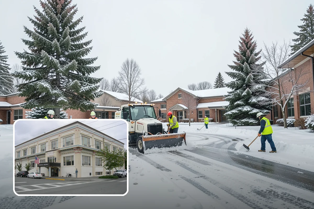 Parking Lot Deicing in Anacortes, Skagit County, WA - Targets black ice unique to PNW freezing rain