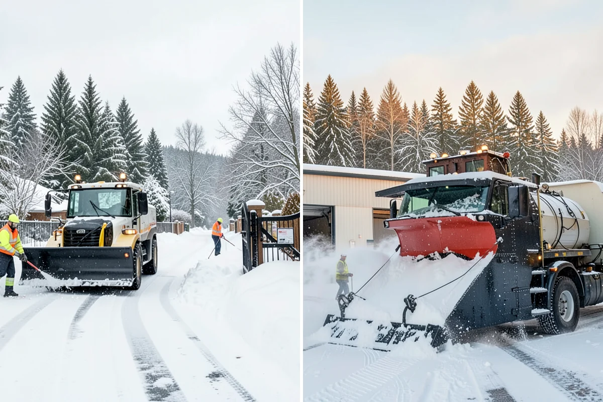 Parking Lot Deicing in Arlington, Snohomish County, WA - We identify shaded corners and poor-drainage areas that ice first