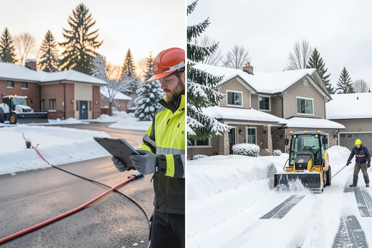 Parking Lot Deicing in Beaux Arts Village, King County, WA - We identify shaded corners and poor-drainage areas that ice first