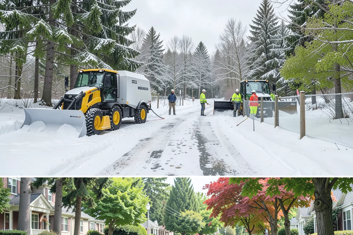 Parking Lot Deicing in Beaux Arts Village, King County, WA - Deicing demand peaks during the December-to-February stretch when freezing rain is most frequent in the lowlands.