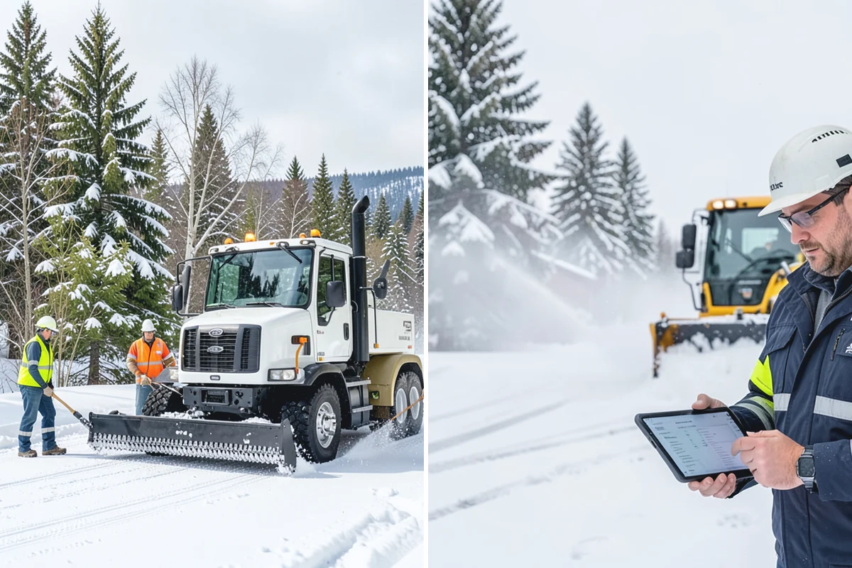 Parking Lot Deicing in Buckley, Pierce County, WA - We identify shaded corners and poor-drainage areas that ice first