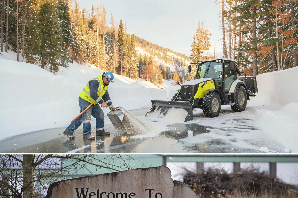 Parking Lot Deicing in Buckley, Pierce County, WA - Deicing demand peaks during the December-to-February stretch when freezing rain is most frequent in the lowlands.