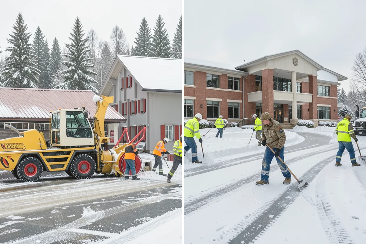 Parking Lot Deicing in Burien, King County, WA - We identify shaded corners and poor-drainage areas that ice first