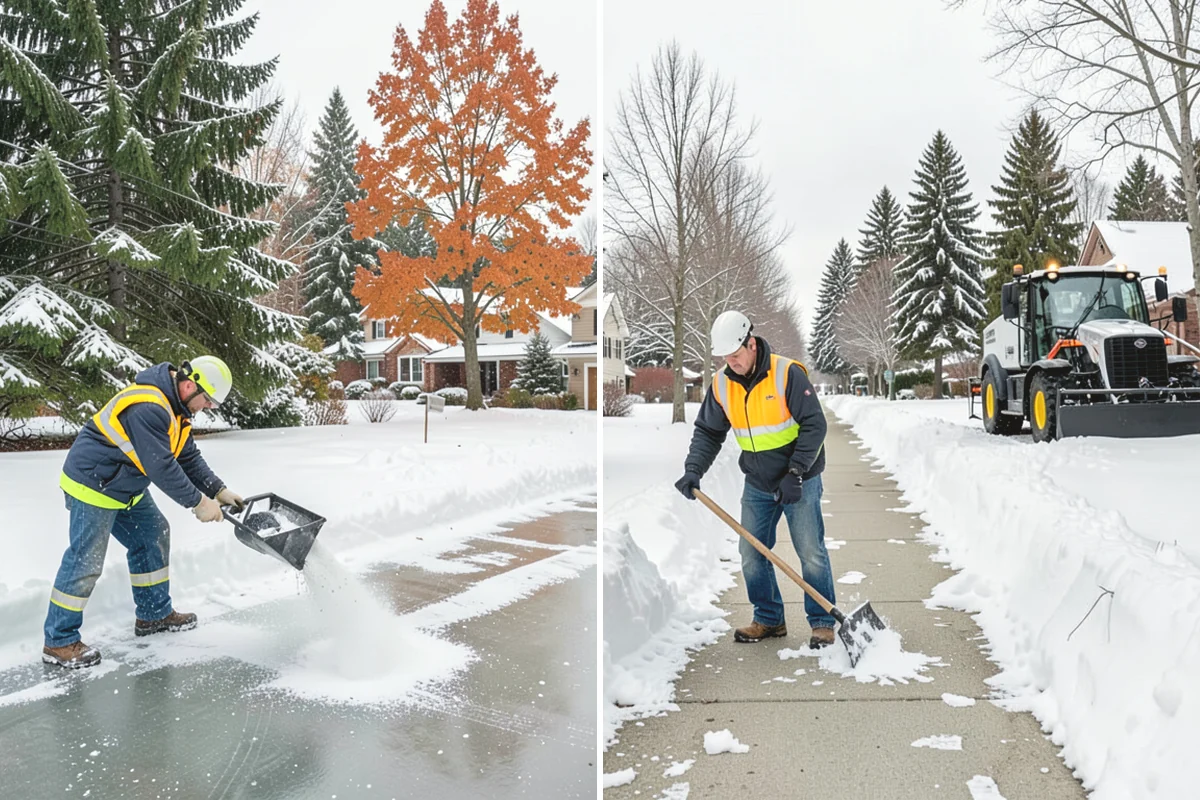 Parking Lot Deicing in Carnation, King County, WA - We identify shaded corners and poor-drainage areas that ice first