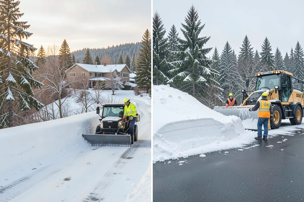 Parking Lot Deicing in Coupeville, Island County, WA - We identify shaded corners and poor-drainage areas that ice first