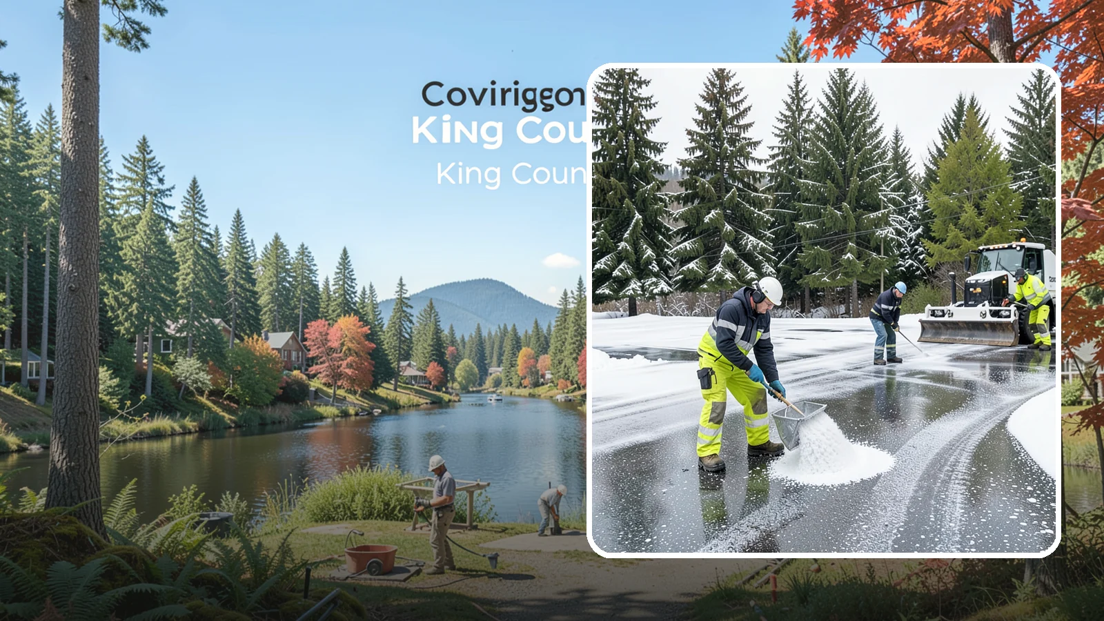 Parking Lot Deicing in Covington, King County, WA - We pre-treat and post-treat commercial lots to stop the black ice that follows Western Washington's freezing rain.