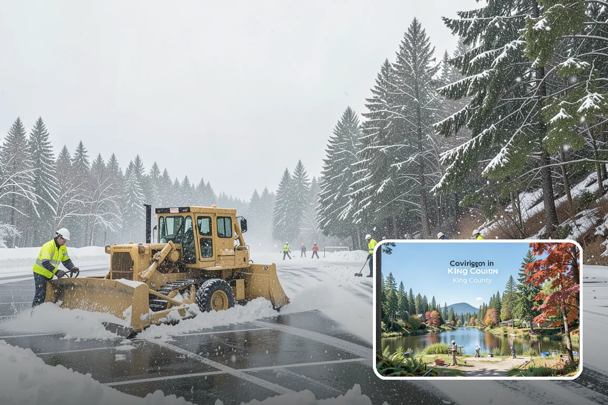 Parking Lot Deicing in Covington, King County, WA - Targets black ice unique to PNW freezing rain