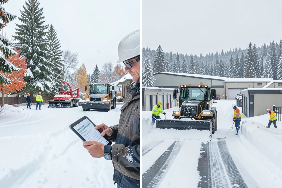 Parking Lot Deicing in Darrington, Snohomish County, WA - We identify shaded corners and poor-drainage areas that ice first