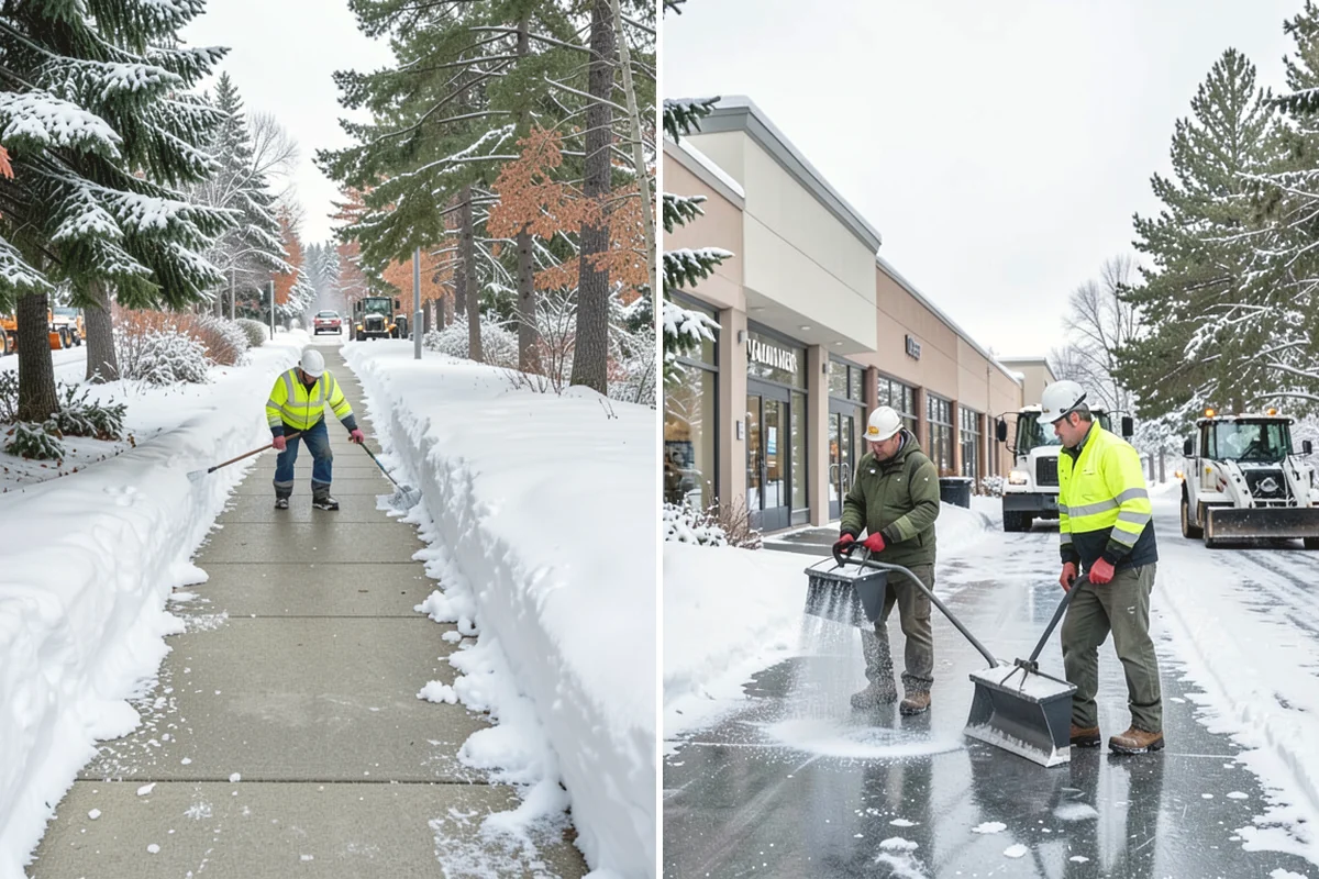 Parking Lot Deicing in Duvall, King County, WA - We identify shaded corners and poor-drainage areas that ice first