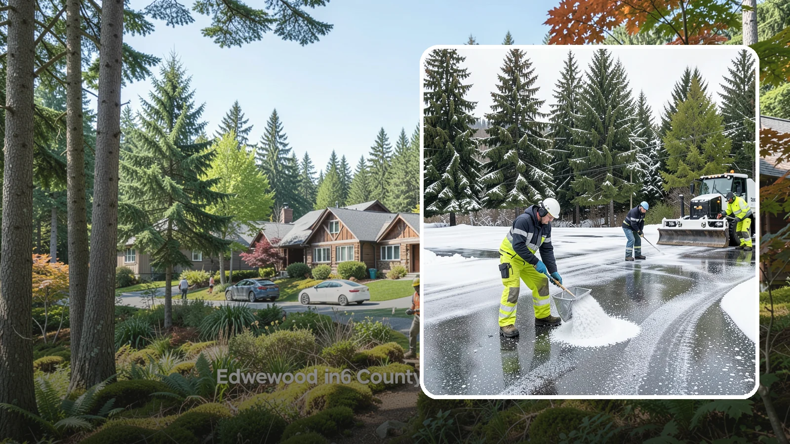 Parking Lot Deicing in Edgewood, Pierce County, WA - We pre-treat and post-treat commercial lots to stop the black ice that follows Western Washington's freezing rain.