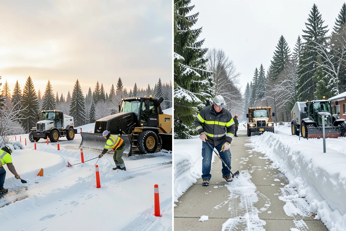 Parking Lot Deicing in Everett, Snohomish County, WA - We identify shaded corners and poor-drainage areas that ice first
