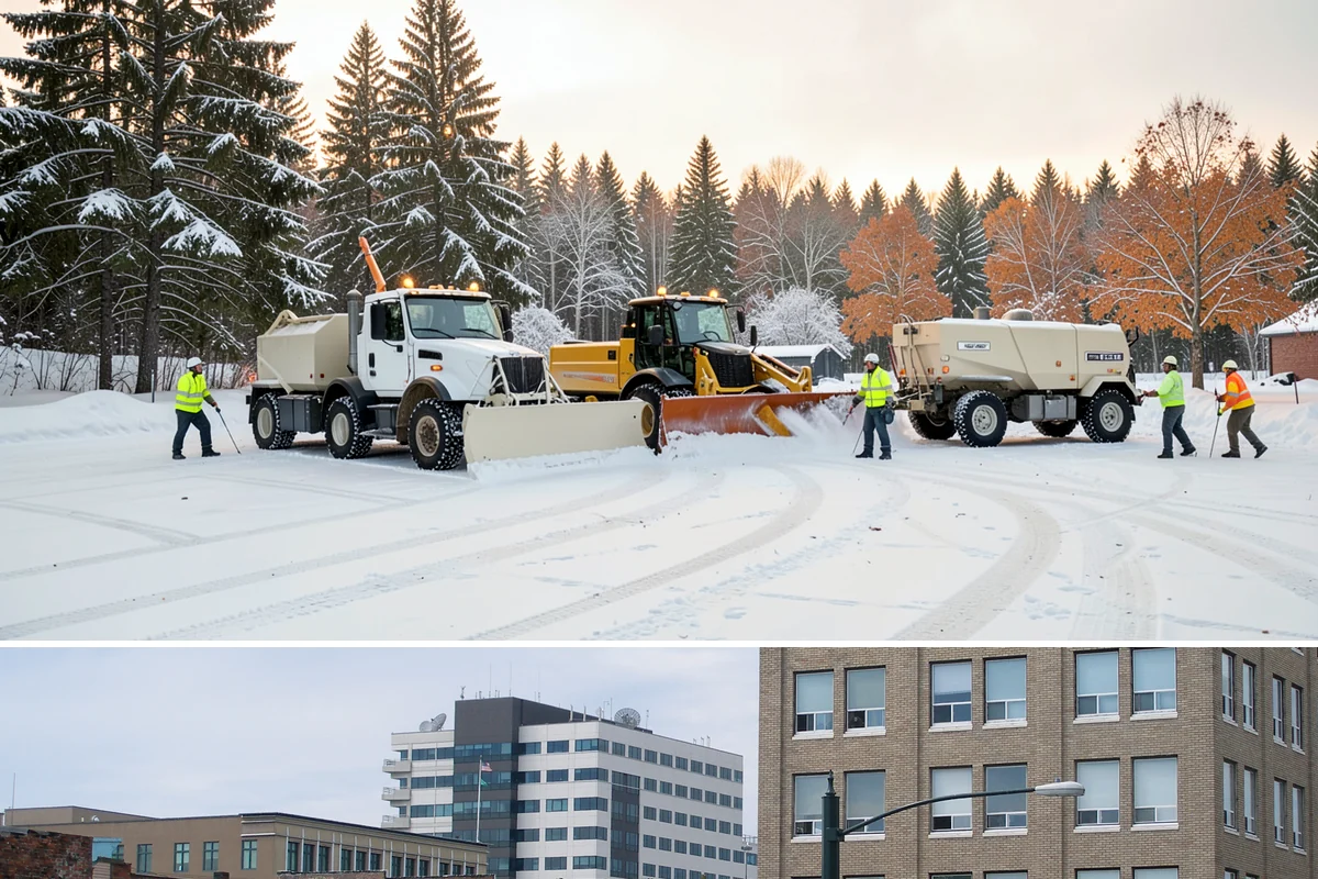 Parking Lot Deicing in Everett, Snohomish County, WA - Deicing demand peaks during the December-to-February stretch when freezing rain is most frequent in the lowlands.