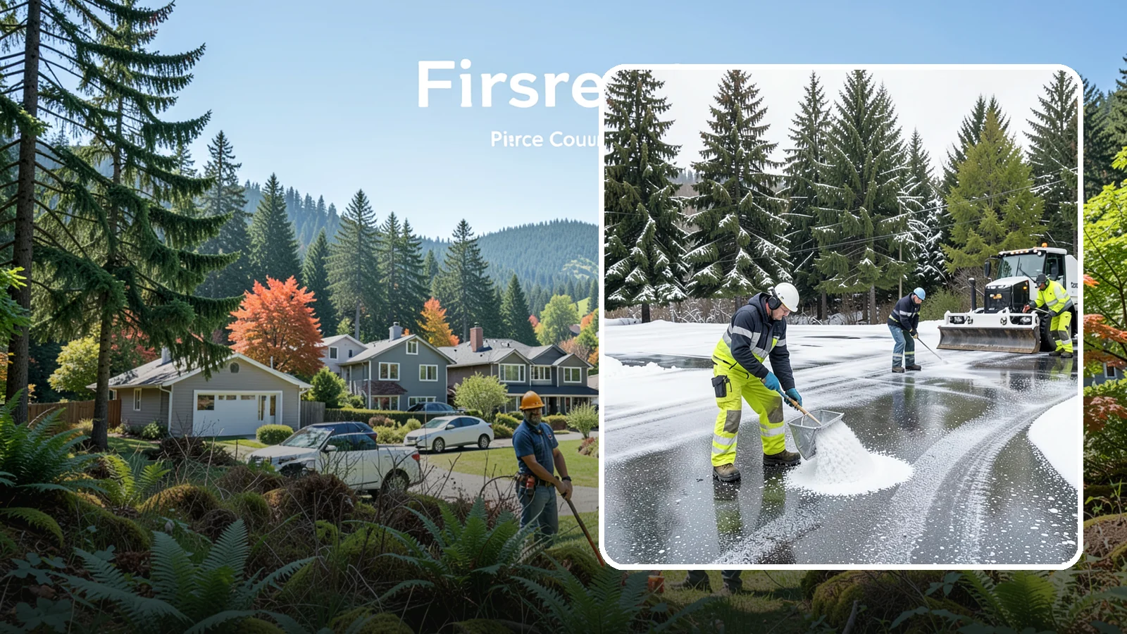 Parking Lot Deicing in Fircrest, Pierce County, WA - We pre-treat and post-treat commercial lots to stop the black ice that follows Western Washington's freezing rain.