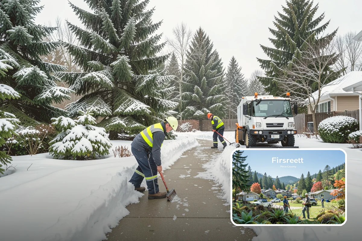 Parking Lot Deicing in Fircrest, Pierce County, WA - Targets black ice unique to PNW freezing rain
