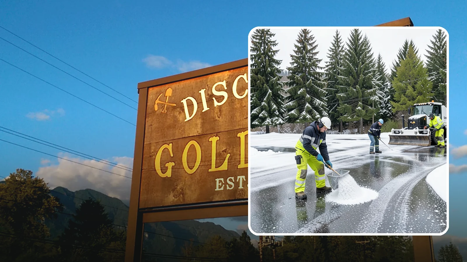 Parking Lot Deicing in Gold Bar, Snohomish County, WA - We pre-treat and post-treat commercial lots to stop the black ice that follows Western Washington's freezing rain.