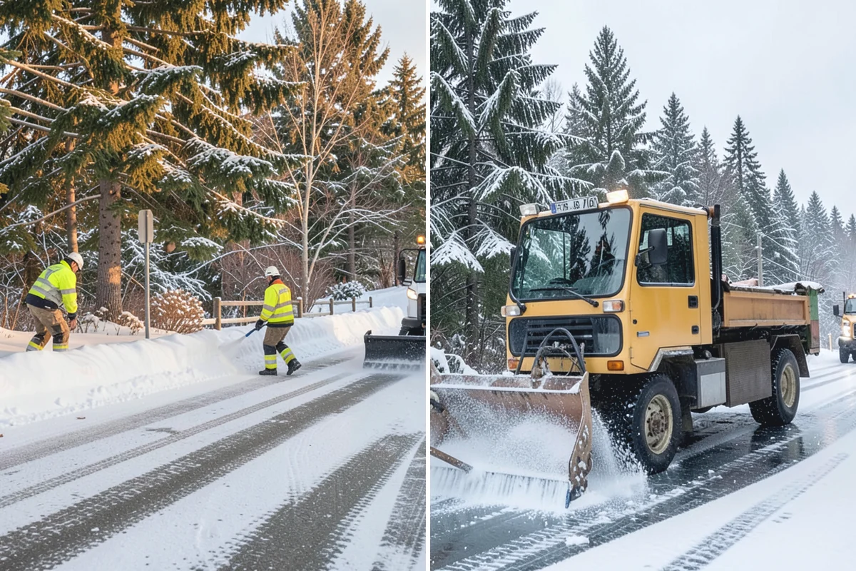 Parking Lot Deicing in Granite Falls, Snohomish County, WA - We identify shaded corners and poor-drainage areas that ice first