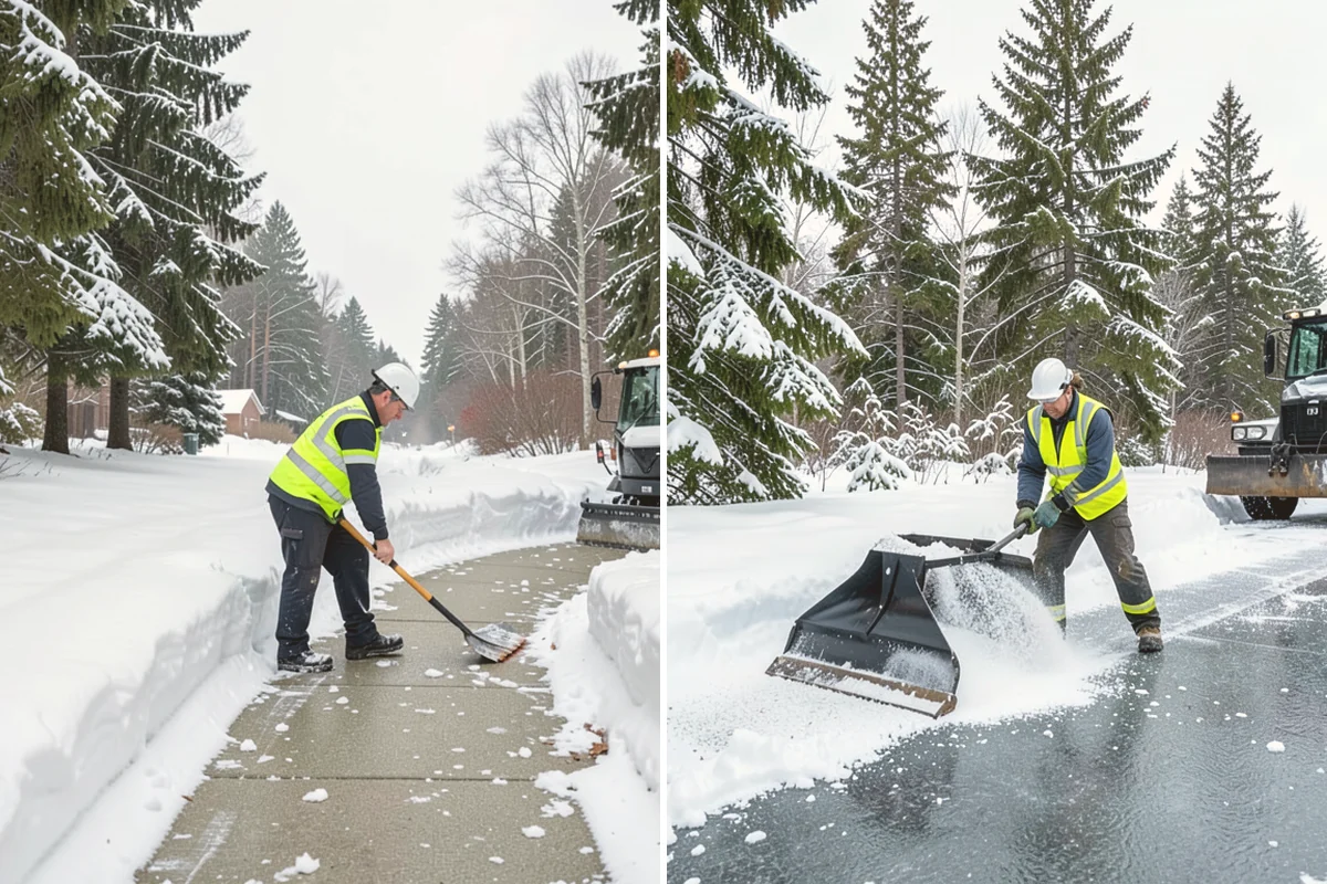 Parking Lot Deicing in Index, Snohomish County, WA - We identify shaded corners and poor-drainage areas that ice first