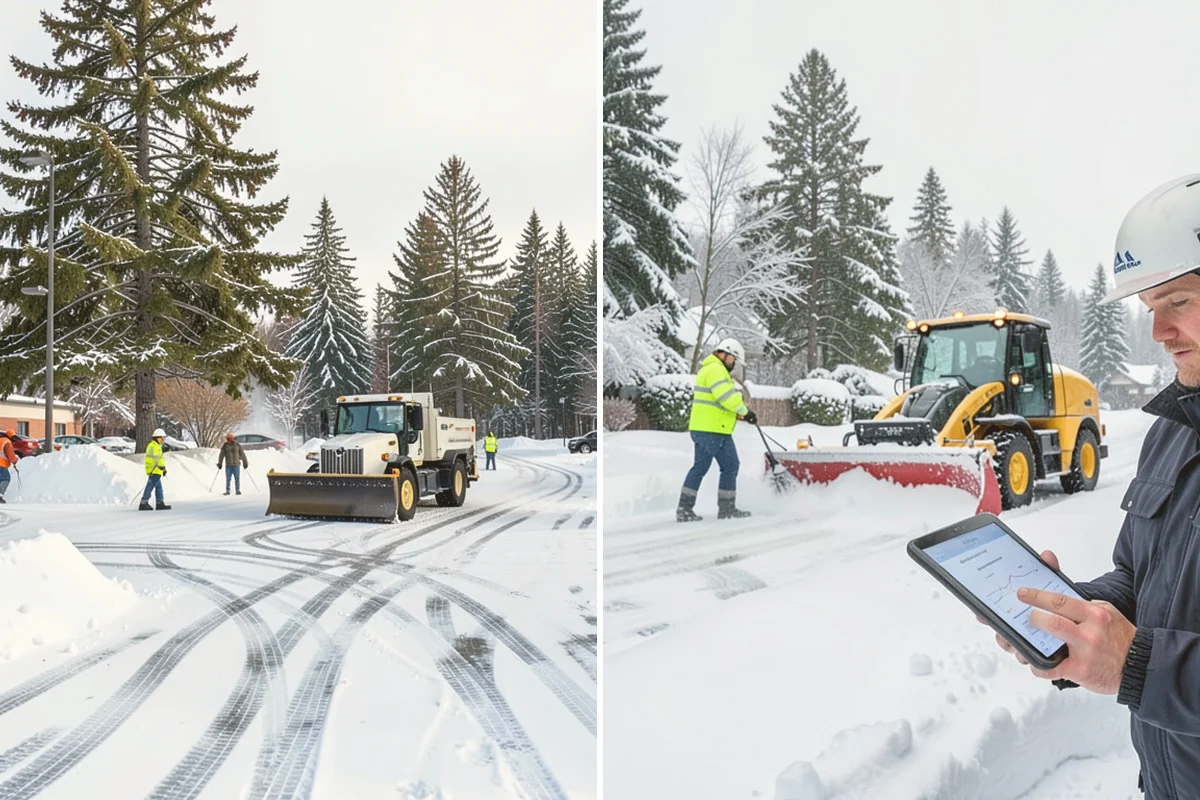 Parking Lot Deicing in Kent, King County, WA - We identify shaded corners and poor-drainage areas that ice first