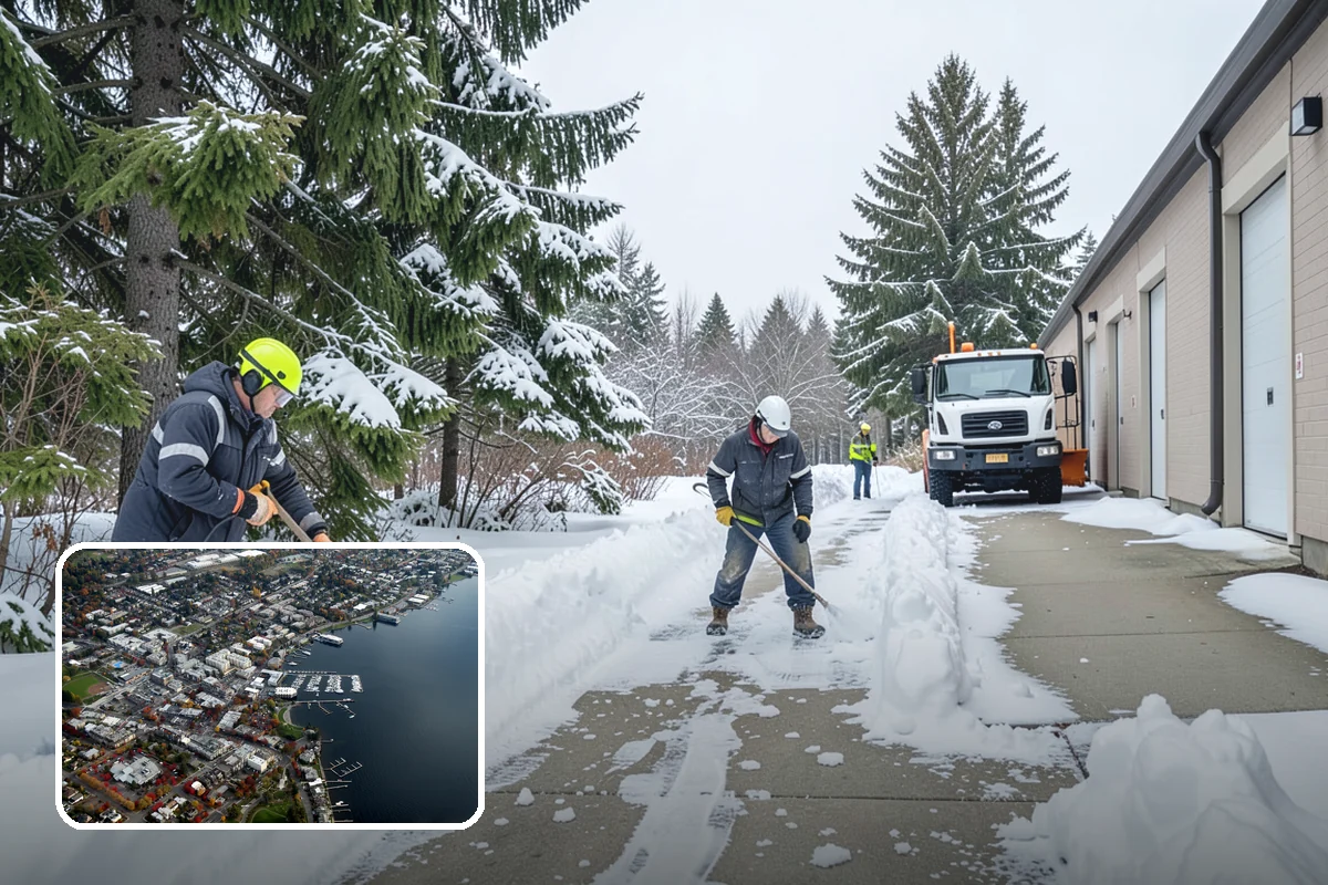 Parking Lot Deicing in Kirkland, King County, WA - Targets black ice unique to PNW freezing rain
