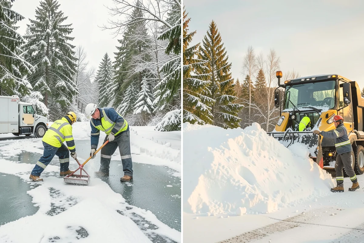 Parking Lot Deicing in Kirkland, King County, WA - We identify shaded corners and poor-drainage areas that ice first