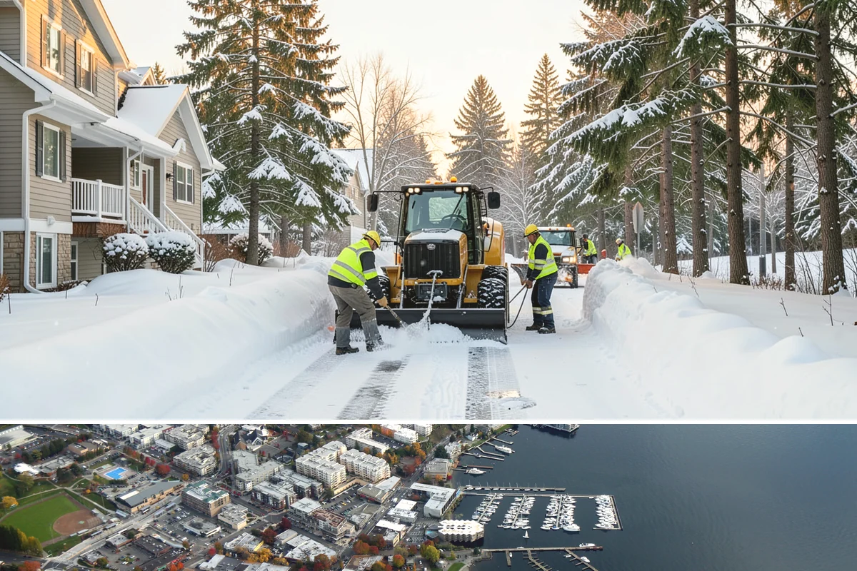 Parking Lot Deicing in Kirkland, King County, WA - Deicing demand peaks during the December-to-February stretch when freezing rain is most frequent in the lowlands.